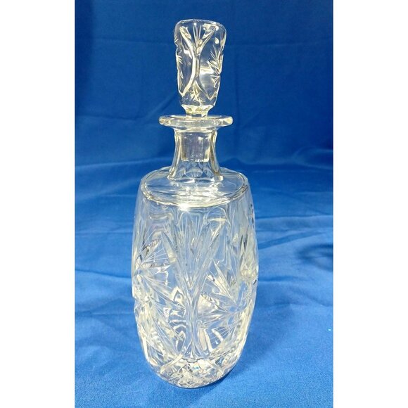 Vtg Bohemian Cut Lead Crystal Decanter 6 Wine Sherry Cordial Glasses Set - Picture 11 of 16